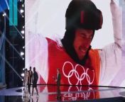 Team USA snowboarder Shaun White accepts the Best Olympic Moment award at the 2018 ESPYS for his performance at the Pyeongchang Olympics.