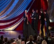 Lady Gaga, Mark Ronson, Anthony Rossomando and Andrew Wyatt accept the Oscar for Music (Original Song) for their song &#39;Shallow&#39; from the film A STAR IS BORN at Oscars 2019.