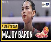 Majoy Baron is a steady all-around presence as PLDT makes it three straight wins in the PVL.