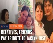 Friends, relatives, and celebrities take to social media to pay tribute to beloved showbiz icon Jaclyn Jose. Jose passed away on Saturday, March 2 due to a heart attack. &#60;br/&#62;&#60;br/&#62;Full story: https://www.rappler.com/entertainment/celebrities/relatives-friends-tribute-jaclyn-jose-death/&#60;br/&#62;&#60;br/&#62;