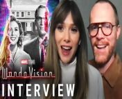 Marvel&#39;s “WandaVision” stars Elizabeth Olsen (Scarlet Witch/Wanda Maximoff), Paul Bettany (Vision), Kathryn Hahn (Agnes), and Teyonah Parris (Monica Rambeau) discuss their Disney+ TV series in this interview with CinemaBlend Managing Editor Sean O’Connell. Olsen and Bettany discuss wearing their characters&#39; comic book-accurate costumes and their comedic chemistry, the cast talks about going to &#39;sitcom boot camp&#39; and more.