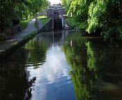Drone footage of Bingley Five Rise Locks Canal &amp; River Trust copyright - credit Canal &amp; River Trust