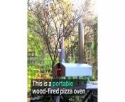 The Uuni runs off wood pellets and cooks pizza fast.