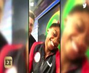 Biles documented the surprise encounter on social media, providing evidence that she exchanged kisses on the cheek with her crush.