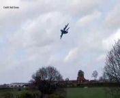 Low-flying military aircraft spotted over Kent village from village পাট খেতে