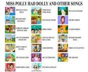 Miss Polly had a Dolly and other songs collection from miss bumbum full