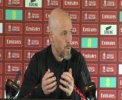 Manchester United boss Erik Ten Hag on Alejandro Garnacho&#39;s apology, Jadon Sancho form for Dortmund, FA Cup replays being scrapped and the challenge of facing Coventry in the FA Cup semi-final &#60;br/&#62;Carrington, Manchester, UK