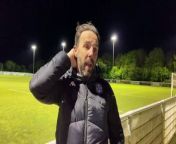 Badshot Lea manager Gavin Smith post-Leatherhead from tom and jale hifi game