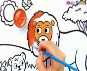 Lion Drawing, Painting and Coloring for Kids & Toddlers _ Drawing Basics #219 from ira basics