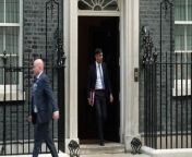 Prime Minister Rishi Sunak leaves No 10 and heads to Parliament for the first PMQs since MPs returned from Easter recess.Report by Alibhaiz. Like us on Facebook at http://www.facebook.com/itn and follow us on Twitter at http://twitter.com/itn