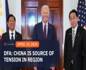 The Philippines says China should ‘reflect upon its own actions in the South China Sea and the West Philippine Sea’, calling it ‘the source of tension’ in the region.&#60;br/&#62;&#60;br/&#62;Full story: https://www.rappler.com/philippines/china-causing-regional-tensions-not-united-states-japan-trilateral-summit/