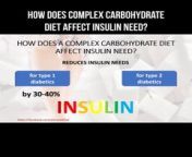How does complex carbohydrate diet affect insulin need? #insulin #diabetes #carbohydrates #nutrition
