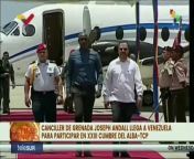 Grenada&#39;s Foreign Minister, Joseph Andall , arrives in Venezuela to participate in the XXIII ALBA-TCP Summit. teleSUR