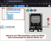 How to Blink LED Connected to ESP32 using Wokwi Online Simulator and Micropython | IoT | IIoT | from scp blinker