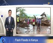 At least 45 people have died om flash floods and a landslide caused by torrential rain in central Kenya. Over 185,000 people have been displaced during a rainy season intensified by El Niño.