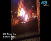 Video footage capturing a fire that took place during the early hours of May 9, 2024 on Hill Street, West Bathurst. Footage supplied to the Western Advocate.
