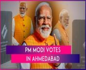 On May 7, Prime Minister Narendra Modi cast his vote at a school in Ahmedabad, Gujarat. Voting is taking place for 93 seats across 10 states &amp; a union territory in the third phase of polling for Lok Sabha Elections 2024. PM Modi voted at the Nishan Higher Secondary School in the city&#39;s Ranip locality. Union Home Minister Amit Shah welcomed PM Modi and they walked towards the polling booth. Amit Shah is contesting from Gandhinagar in Gujarat. Many people gathered outside the polling booth to catch a glimpse of PM Modi. PM Modi waved at the crowd and signed autographs as people cheered for him. PM Modi also urged people to cast their votes. Watch the video to know more.&#60;br/&#62;