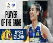 Alyssa Solomon put her Final Four struggles behind her, taking charge for the NU Lady Bulldogs in Game 1 of the UAAP Season 86 Finals against UST.