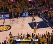 Andrew Nembhard scores a stunning three-pointer with 16 seconds left in Game 3 against the New York Knicks
