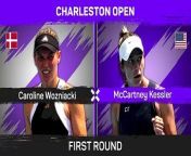 Caroline Wozniacki thrashed McCartney Kessler in just 61 minutes in her first match at Charleston since 2019