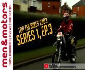 In this new series of Top Ten Bikes, presented by Louise Brady, we look at the best bikes around in the biking world as voted for by our Men &amp; Motors panel.&#60;br/&#62;&#60;br/&#62;Today we take a look at the top ten Dual Purpose bikes of 2003. Which one will hit the number one spot?&#60;br/&#62;&#60;br/&#62;Don&#39;t forget to subscribe to our channel and hit the notification bell so you never miss a video!&#60;br/&#62;&#60;br/&#62;------------------&#60;br/&#62;Enjoyed this video? Don&#39;t forget to LIKE and SHARE the video and get involved with our community by leaving a COMMENT below the video! &#60;br/&#62;&#60;br/&#62;Check out what else our channel has to offer and don&#39;t forget to SUBSCRIBE to Men &amp; Motors for more classic car and motorbike content! Why not? It is free after all!&#60;br/&#62;&#60;br/&#62;Our website: http://menandmotors.com/&#60;br/&#62;&#60;br/&#62;---- Social Media ----&#60;br/&#62;&#60;br/&#62;Facebook: https://www.facebook.com/menandmotors/&#60;br/&#62;Instagram: @menandmotorstv&#60;br/&#62;Twitter: @menandmotorstv&#60;br/&#62;&#60;br/&#62;If you have any questions, e-mail us at talk@menandmotors.com&#60;br/&#62;&#60;br/&#62;© Men and Motors - One Media iP 2023