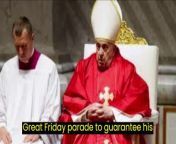 ntered St Peter&#39;s Basilica in his wheelchair, took his place in a chair and offered up the opening prayer.&#60;br/&#62;&#60;br/&#62;Sounding congested and out of breath at times, the pontiff blessed an Easter candle, the flame of which was then shared with other candles in the cathedra